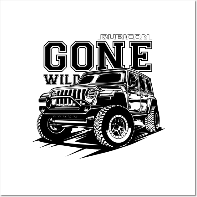 Jeep Wrangler Rubicon Wall Art by idrdesign